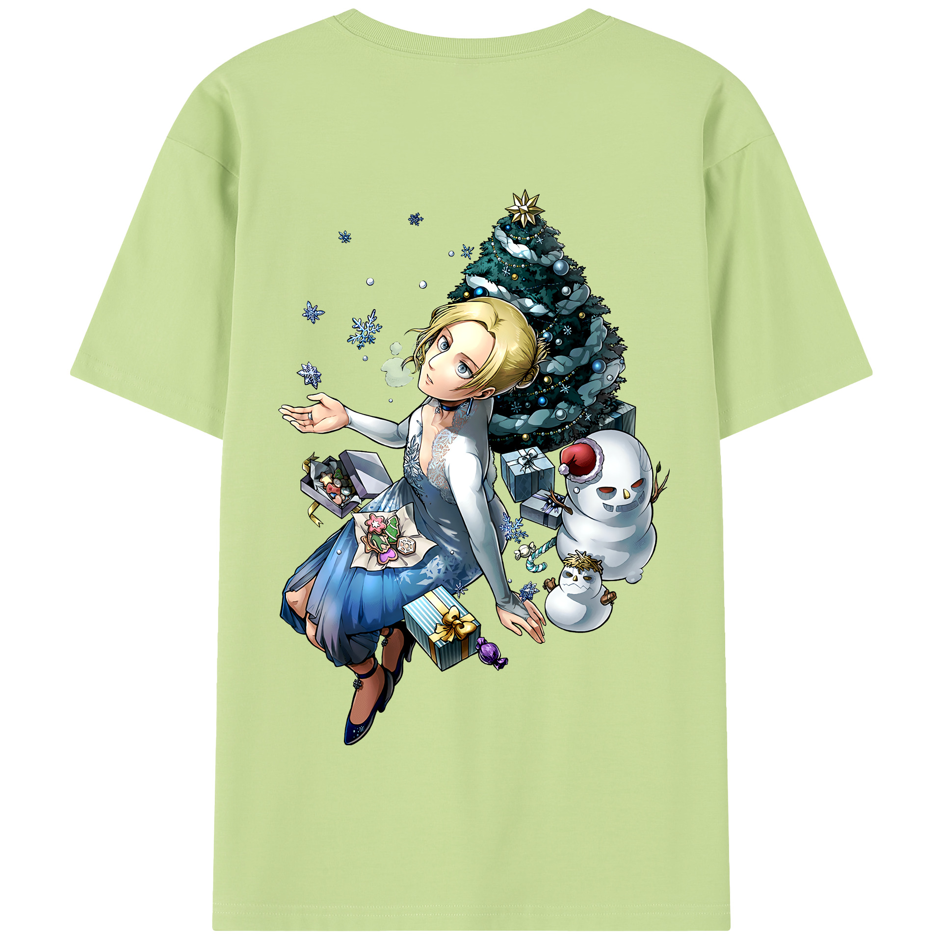 （画像用） 進撃の巨人 アニ・レオンハート Attack on Titan Annie Leonhart 綿100％半袖Tシャツ（背面プリント）